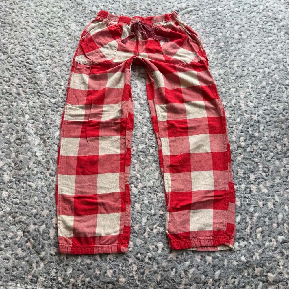 American Eagle AE Lounge Buffalo Plaid Pajama Pants Red White XS